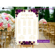 Eggplant Seating Chart template,Eggplant Seating Plan template,(19w) Eggplant Seating Chart template,Eggplant Seating Plan template,(19w)